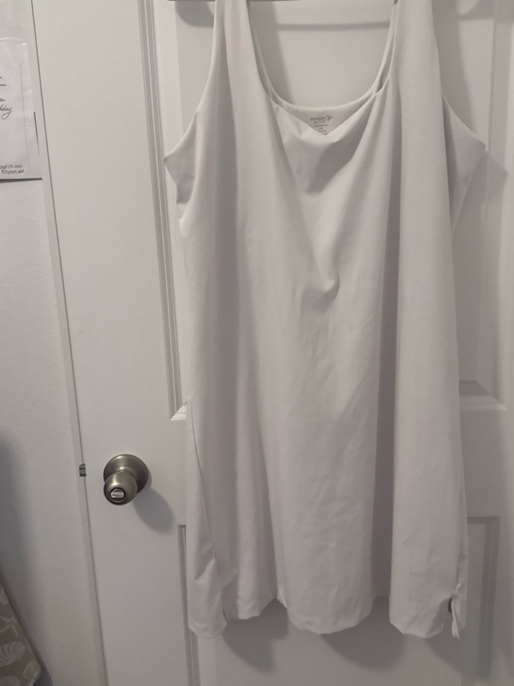 Old Navy White Sleeveless Mini Slip Dress with Scoop Neck